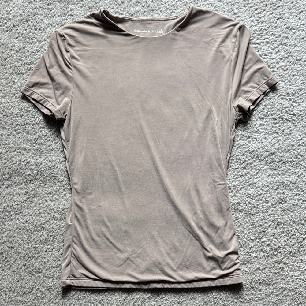Abercrombie & Fitch Taupe Short Sleeve Tee